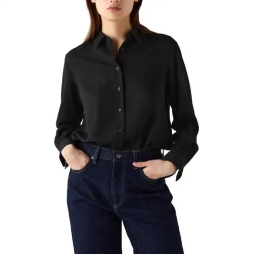 UNIQLO Shirts Women's Black Lapel Moderate Other
