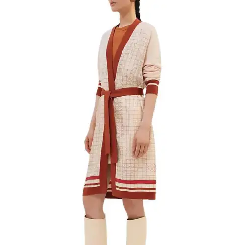 HERMES Sweater Women's Beige Kaolin