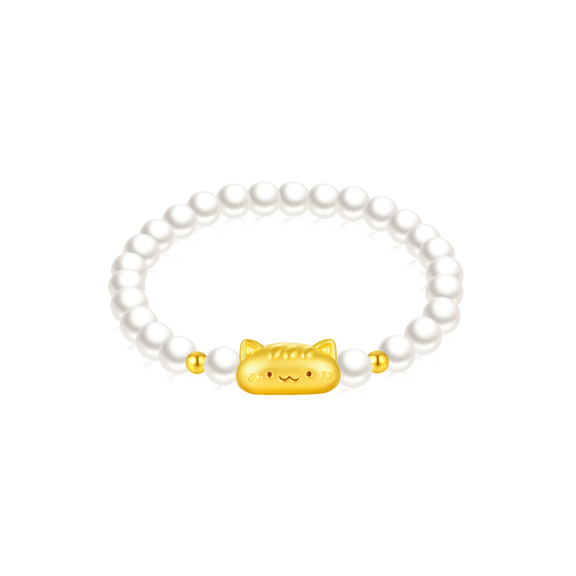 Chinese Jewelry SINO GEM Baguette Cat Cute Cat Hakimi Meow Star Cute Pet Transfer Q Cute Dessert Niche Sweet Design Exquisite Versatile Fashion Commuting Wristwear Good Luck Love Confession Pure Gold Priced by the Gram Gold Bracelet Women's Style
