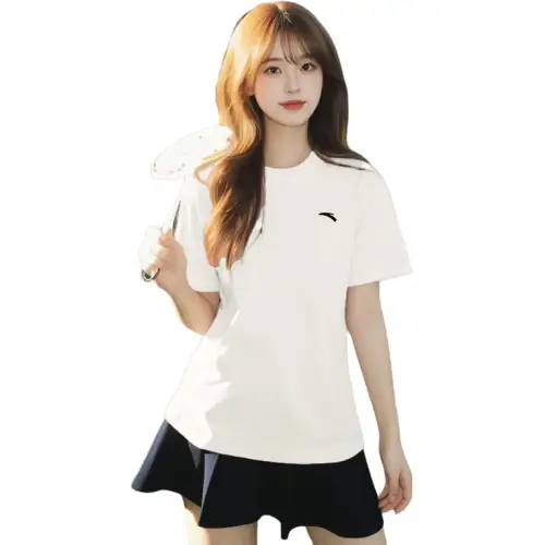 ANTA T Shirts Women's White Crew Neck Thin Other