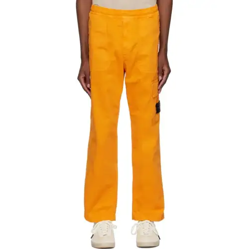 STONE ISLAND Cargo Pants Men's Orange