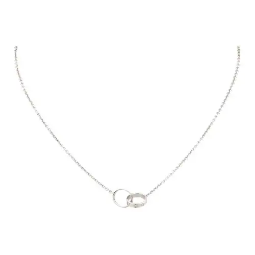 CARTIER LOVE 18K Gold Necklaces Unisex White Gold