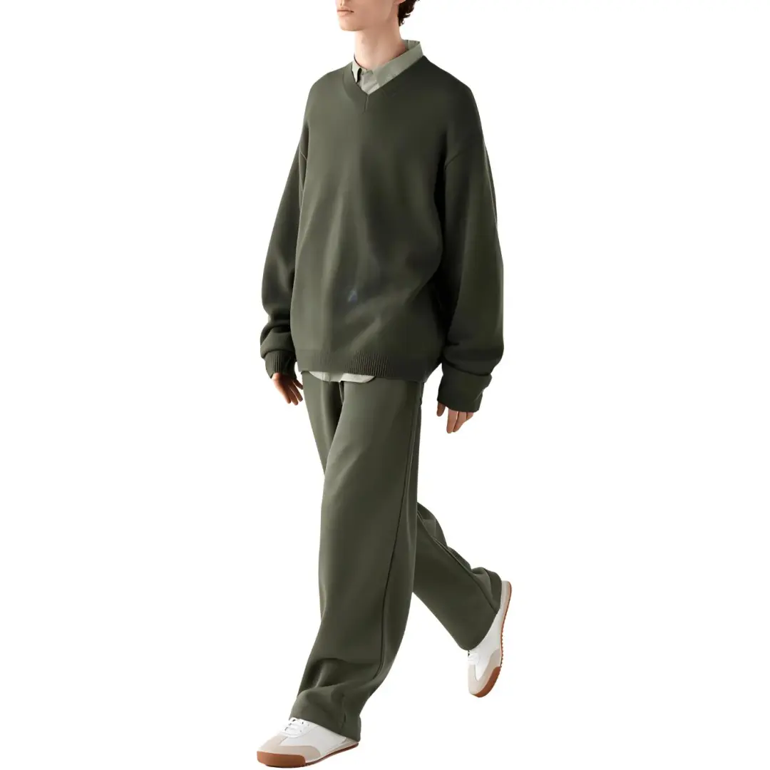 UNIQLO x Clare Waight Keller C Collection FW24 Knitted Sweatpants Unisex Dark Olive