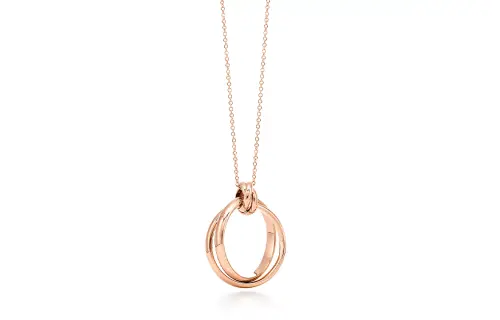 Tiffany Paloma's Melody Series Circle Pendant Necklace Women's Rose Gold