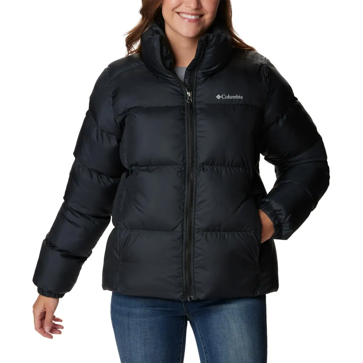 Columbia logo-print padded jacket