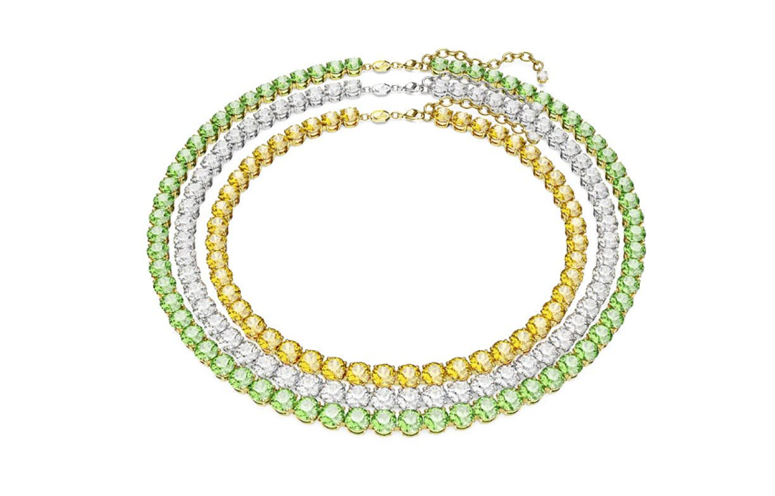 Женская цепочка Swarovski Matrix Tennis (разноцветная)