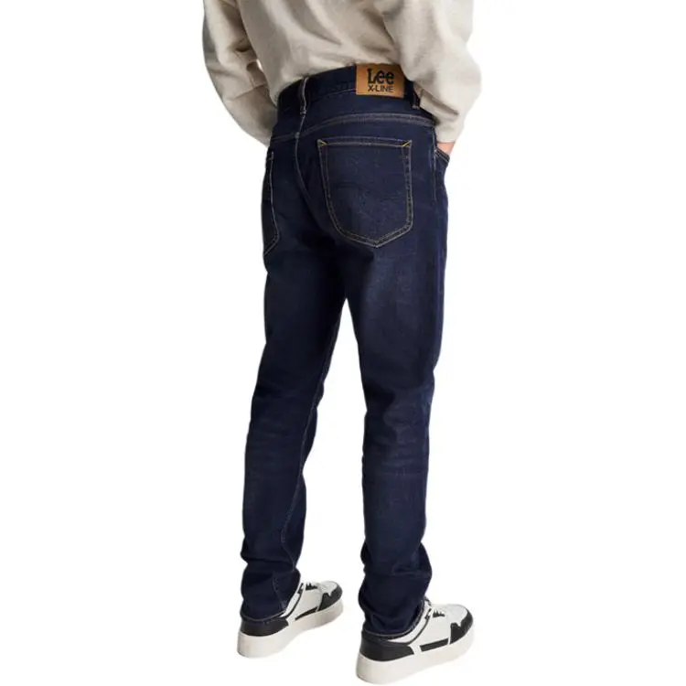 Lee Jeans Men's Dark Blue Thickened Tapered Pants