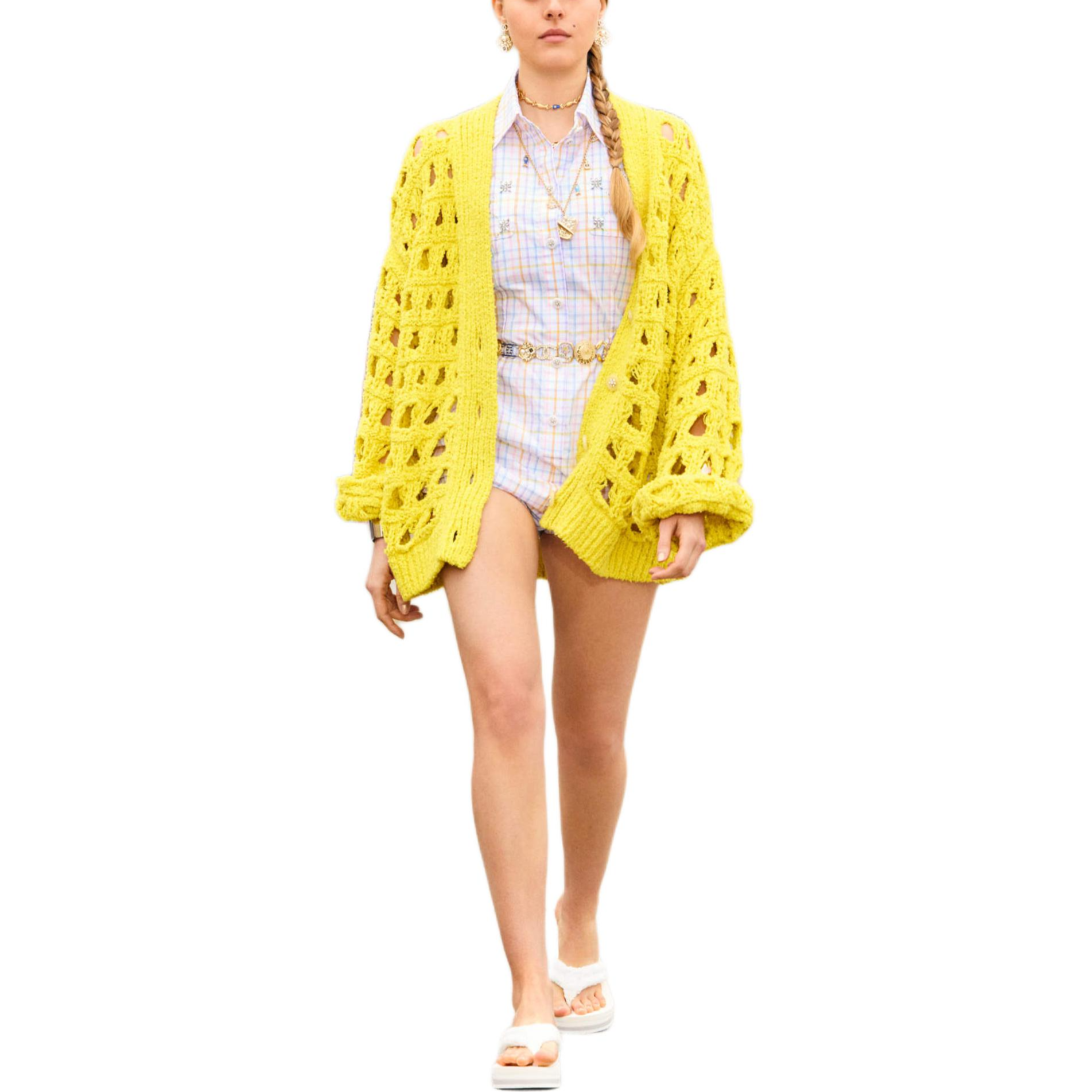 CHANEL Bodysuits Women's White Lapel