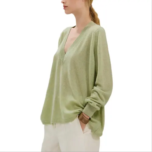 HERMES SS25 Cashmere Sweater Women's Green