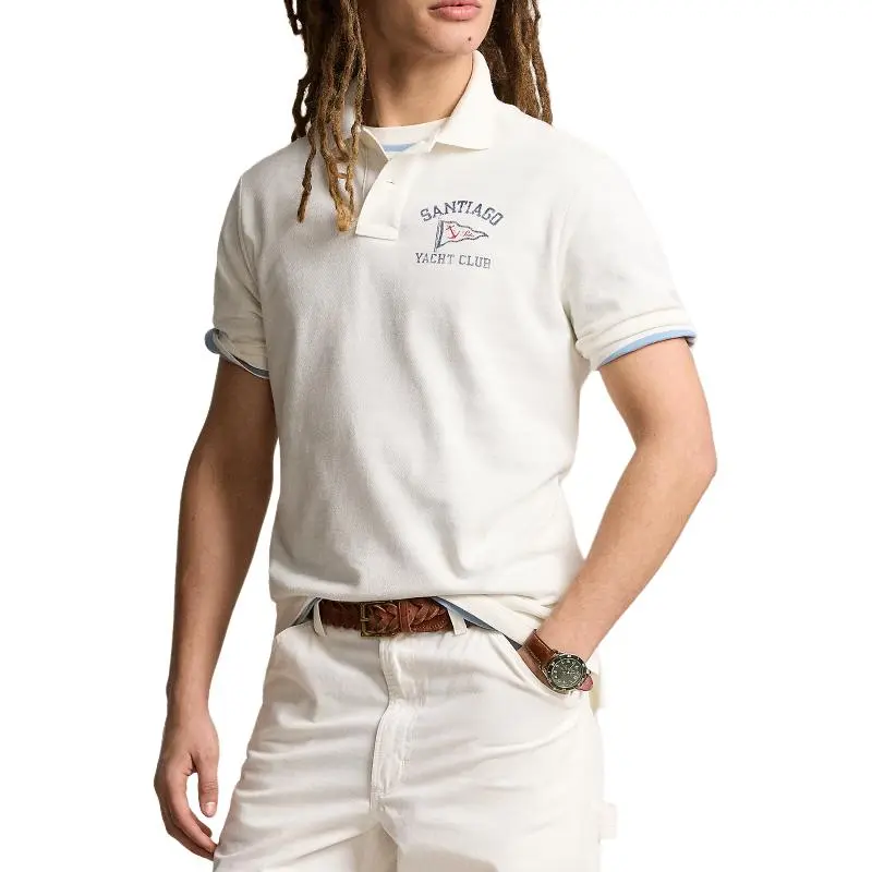 Polo Ralph Lauren SS24 Polo Shirt Classic Version Men's Ecru