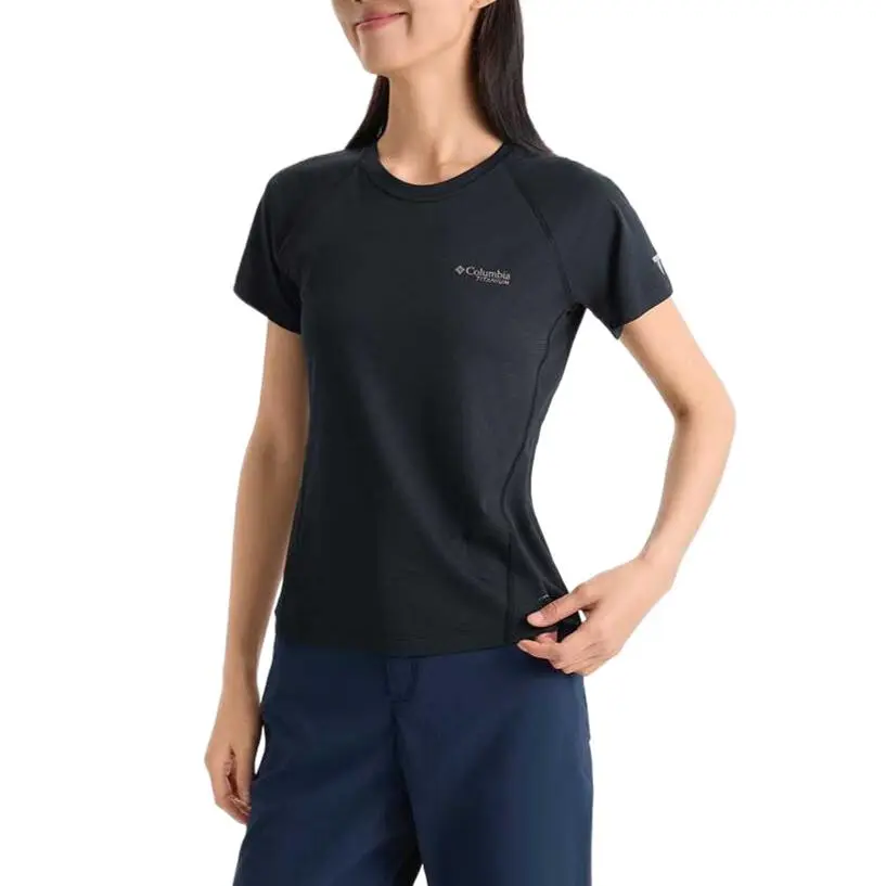 Columbia TITANIUM SS25 Raglan Sleeve T Shirt Women's Black