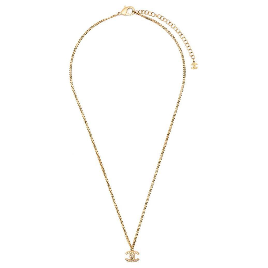 CHANEL Pre-Owned 2000s CC Crystal Embellished Necklace
