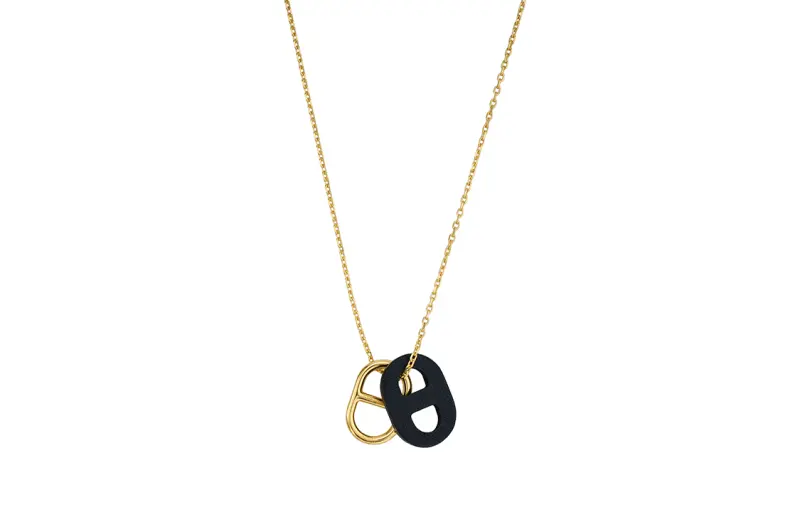 HERMES O'Maillon Calfskin Necklaces Men's