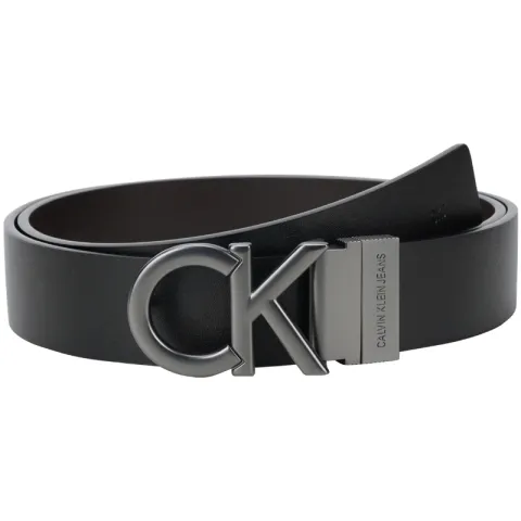 CALVIN KLEIN Cow Leather Belts Men's Black/Brown Width 3.5cm