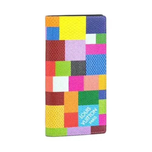 LOUIS VUITTON Brazza PVC Wallet Unisex Multicolor