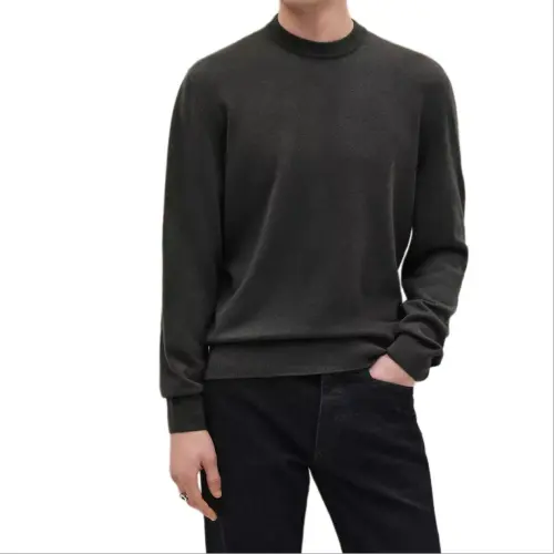 HERMES FW25 Cashmere Sweater Men's Dark Green
