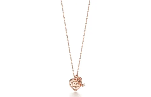 TIFFANY & CO. Tiffany, golden necklace for keys, 18 carat, pink gold