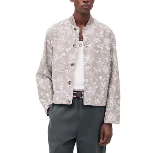 HERMES Jackets & Coats Men's Gray