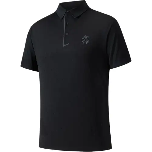 ANTA Polo Shirts Men's Black Polo Collar Moderate Straight Fit