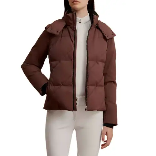 HERMES Down Jacket Women's Brown