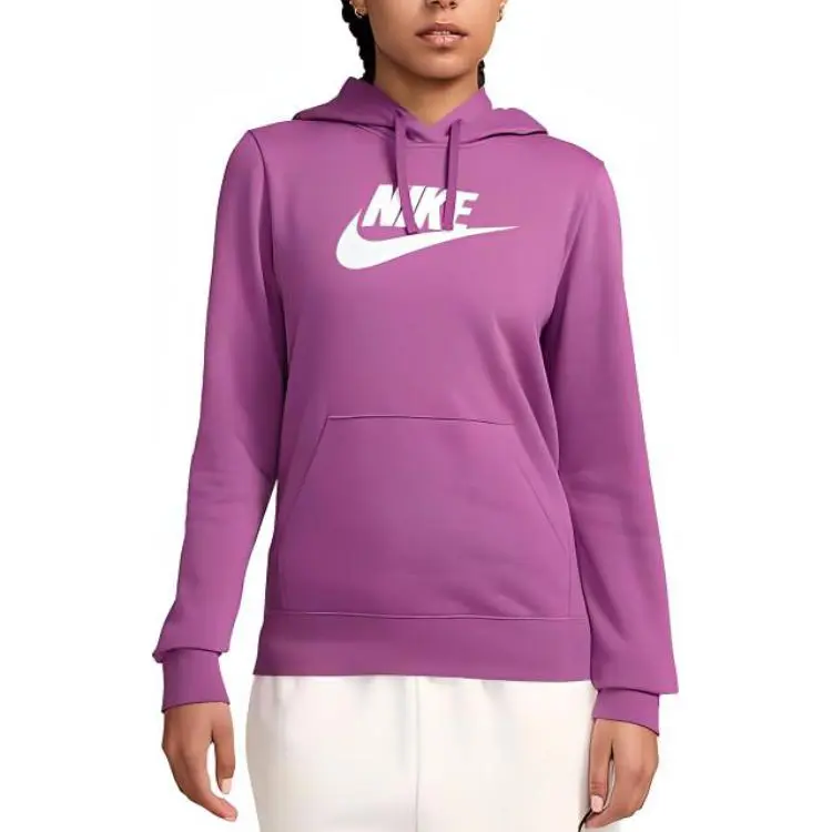 Nike Sweatshirts Women's Purple Hooded Moderate Straight Fit