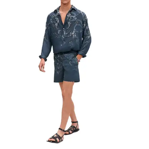 HERMES Swimming Shorts Men's Blue