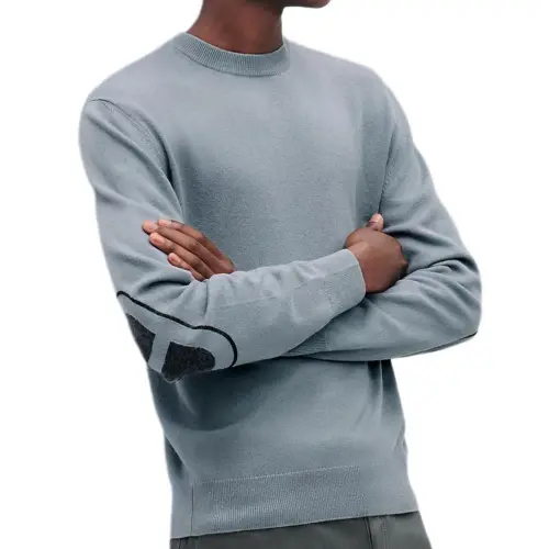 HERMES Chaine D'Ancre Cashmere Sweater Men's Gray