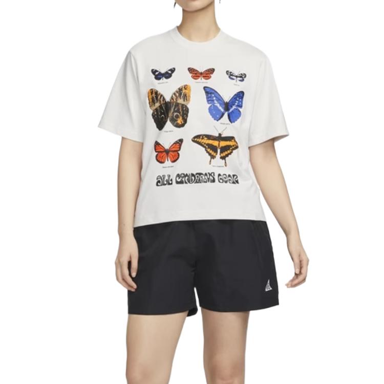Женская футболка Nike ACG Dri-Fit (серо-белая)