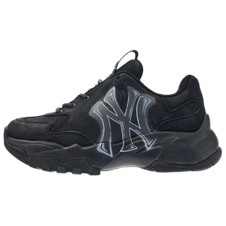 MLB New York Yankees Height Increasing Low top Chunky Sneakers Unisex Black