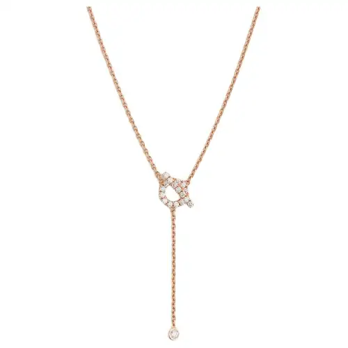 HERMES 18K Rose Gold Necklaces Women's Rose Gold