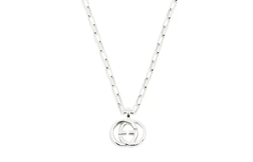 GUCCI GG 925 Sterling Silver Necklaces Unisex Silver