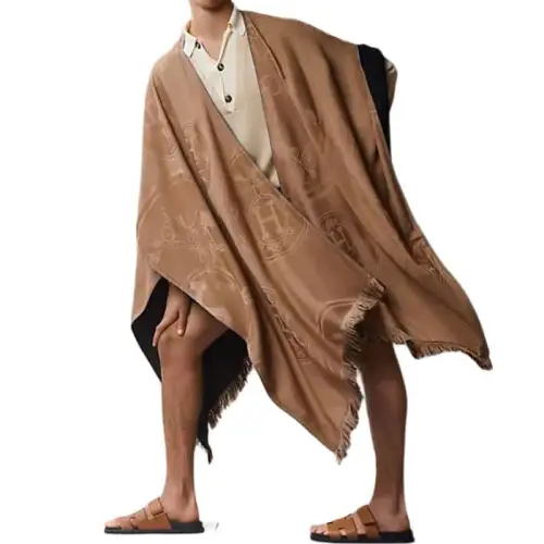HERMES SS25 Cloak Men's Neutral Color