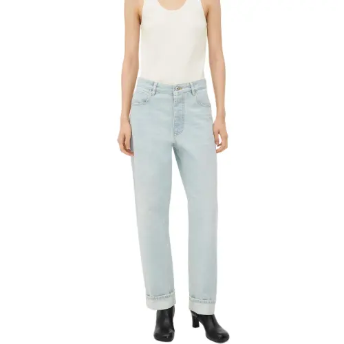Bottega Veneta Mid Rise Wide Leg Jeans