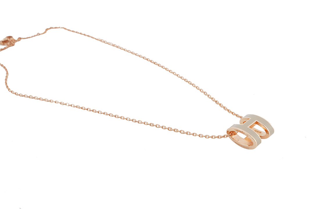 Женская подвеска Hermes Pop H (бежево-золотая) — фото 4