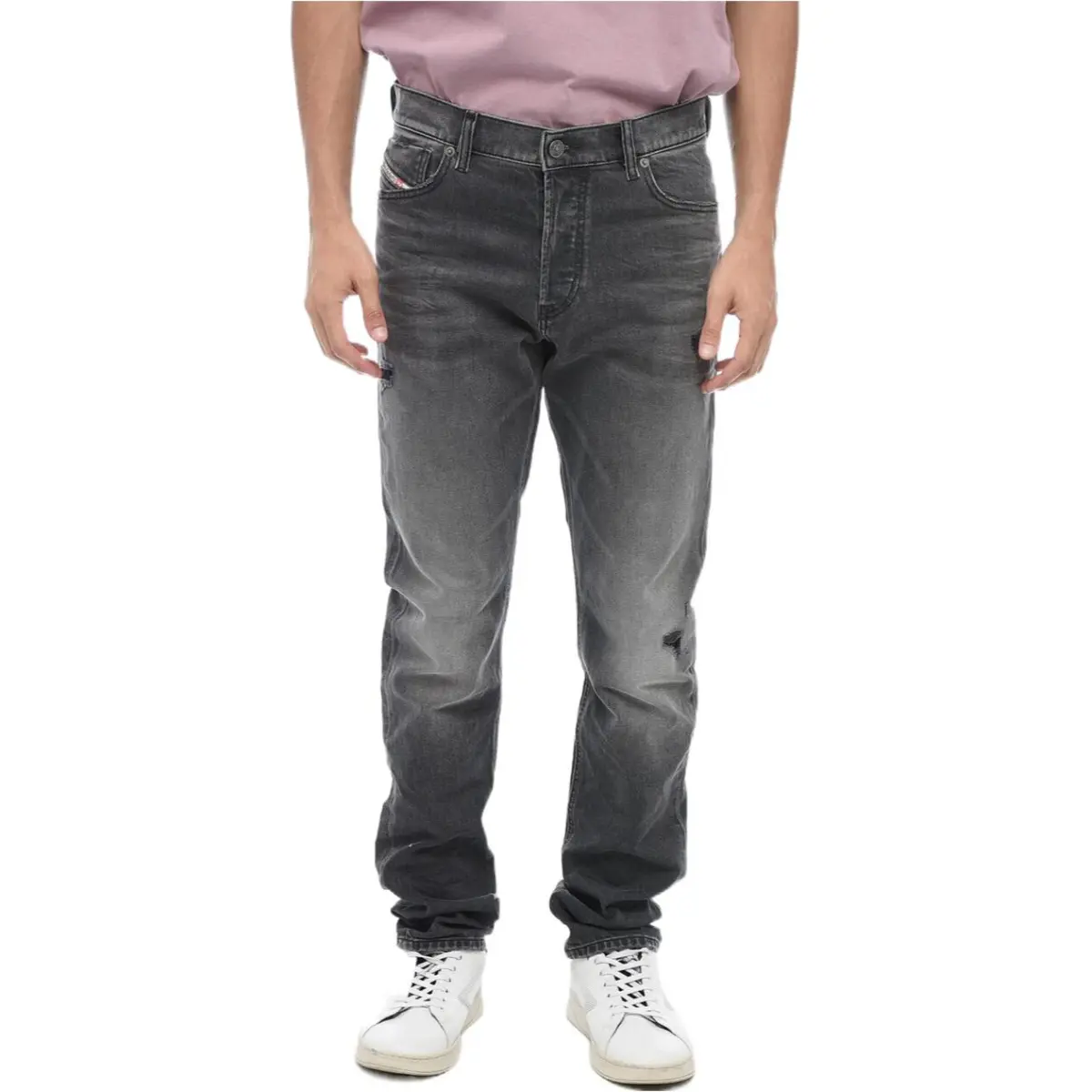 DIESEL Jeans Men's Black Moderate Straight Fit Pants