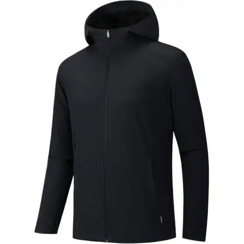 ANTA Jackets Men's Black Hooded Moderate Soft Shell