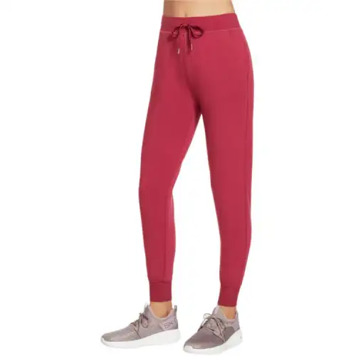 Skechers SKECHLUXE Restful Knitted Sweatpants Women's Red Raspberry
