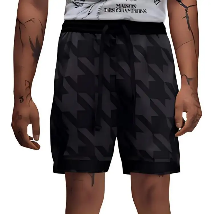 Jordan Sport Dri FIT Printed Diamond Casual Shorts Unisex Black