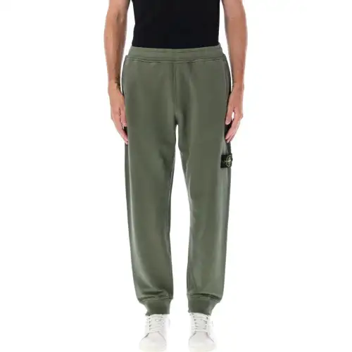 STONE ISLAND Logo Patch Tapered Leg Sweatpants