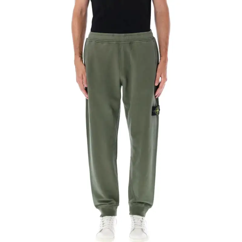 STONE ISLAND Logo Patch Tapered Leg Sweatpants