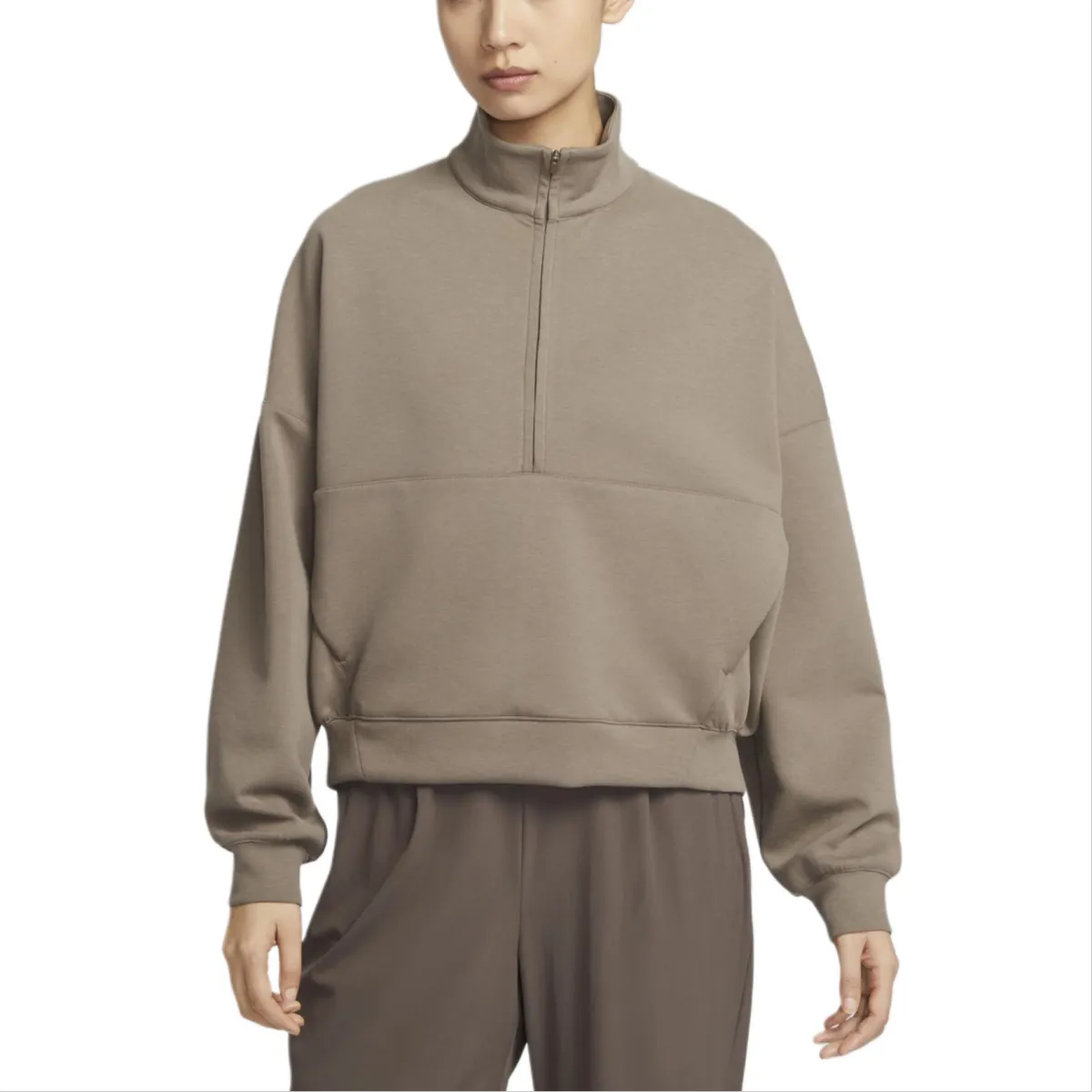 Nike Dri Fit IMPOSSIBLYSOFT Sweatshirt Women's Marten Brown/Ore Gray