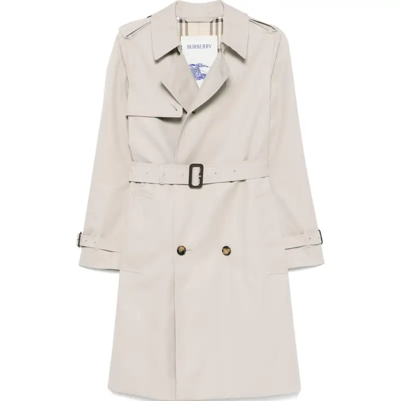 Burberry Double Breasted Belted Trench Coat