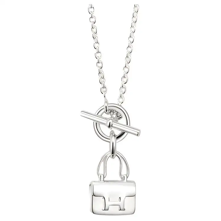 HERMES Amulettes Constance 925 Sterling Silver Necklaces Women's