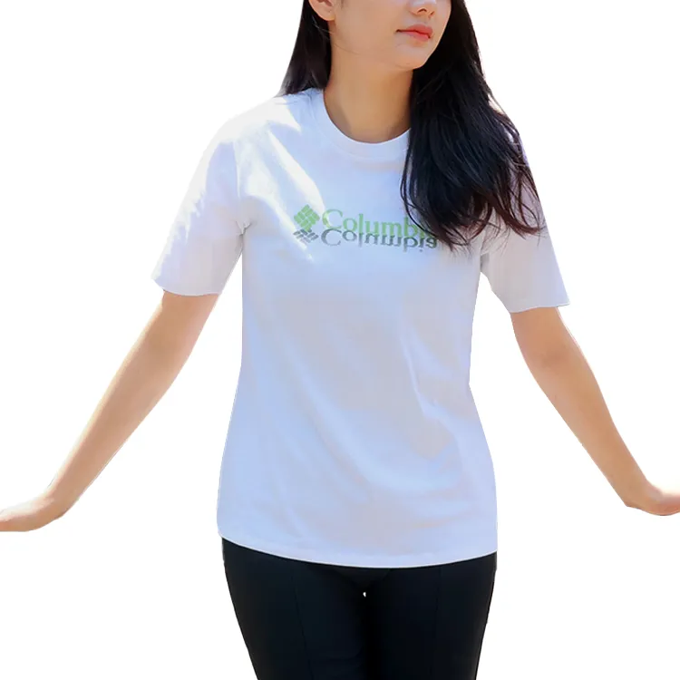 Columbia T-Shirts Women's White Crew Neck Moderate
