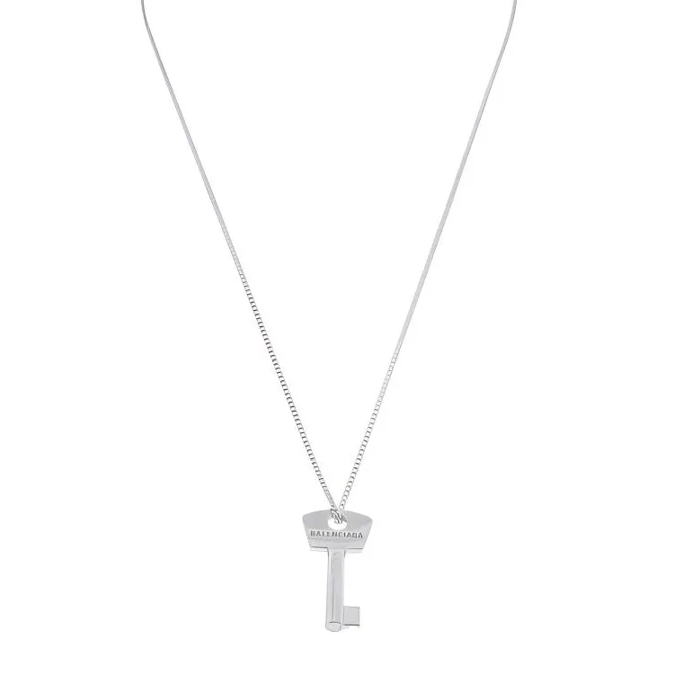 Balenciaga Brass Necklaces Women's Silver