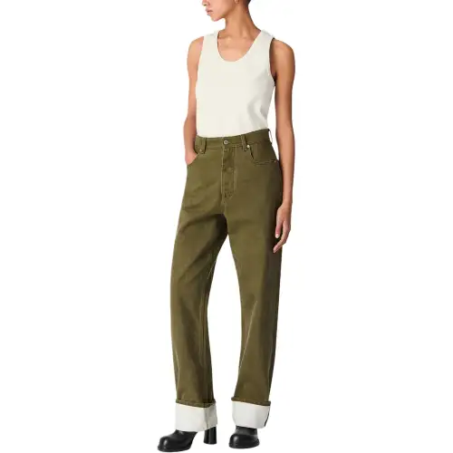 Bottega Veneta SS25 Jeans Women's Olive Green
