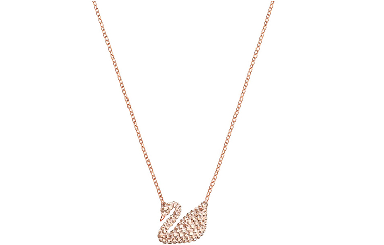 Женская цепочка Swarovski Iconic Swan (розовое золото)