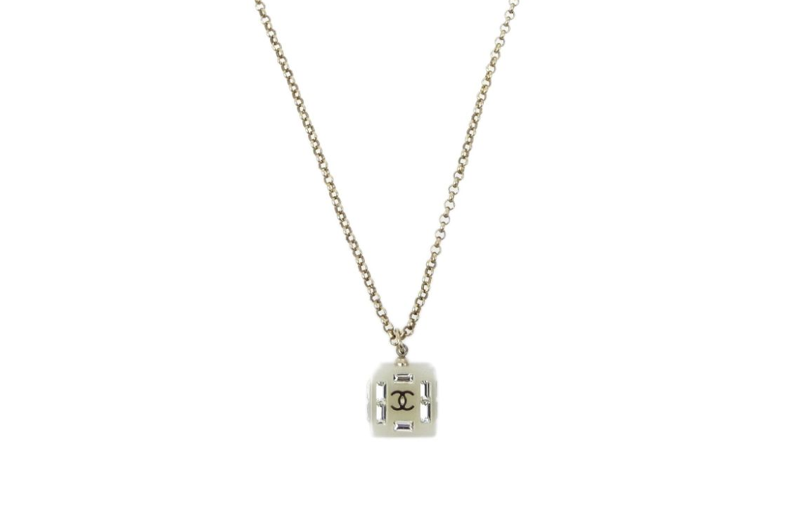 CHANEL Pre Owned 2008 Geometric Cc Logo Necklace