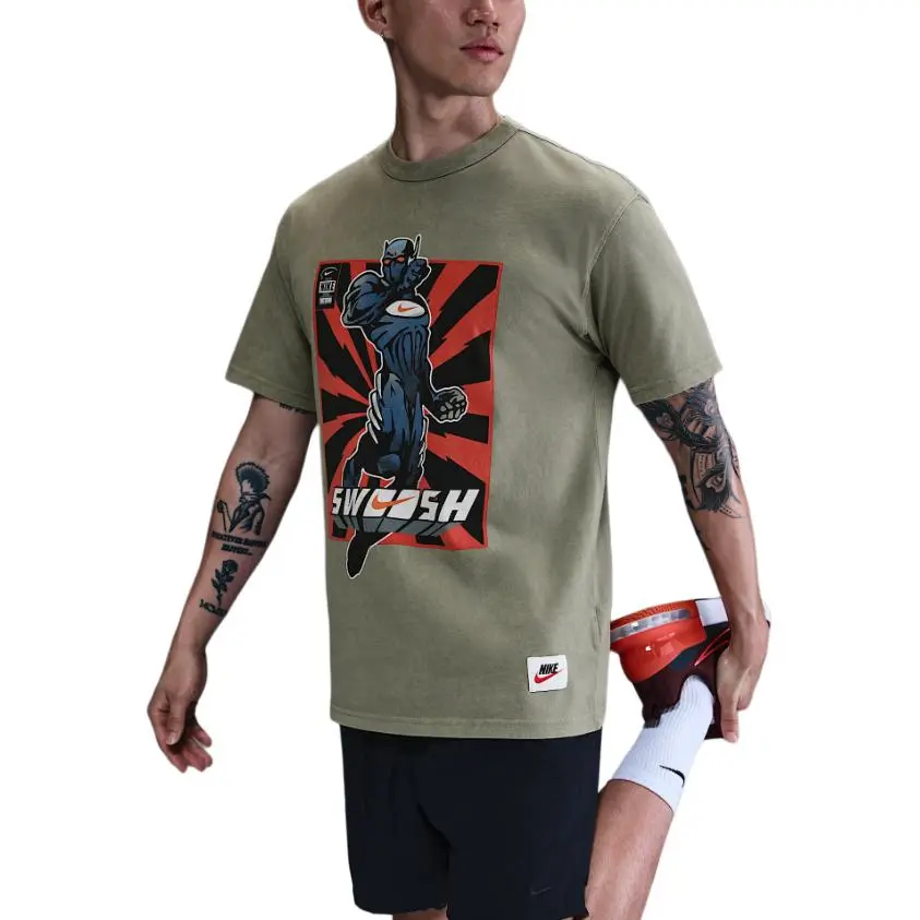 Nike SwooshMax90 T Shirt Men's Light Army Green