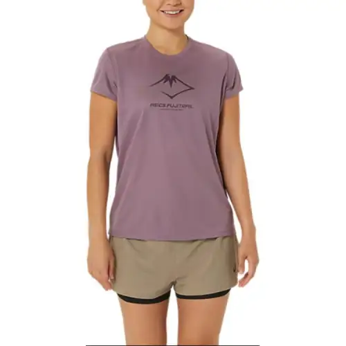 Asics FUJITRAILSHORT SLEEVE TOP T Shirt Women's Dark Fuchsia